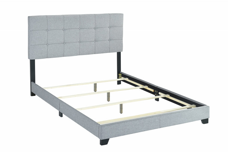 Florence Gray Upholstered Twin Bed - Gate FurnitureTwin Bed