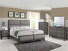 Florian Gray King Upholstered Panel Bed - Gate Furniture