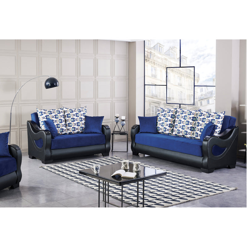 Florida 86 in. Convertible Sleeper Sofa in Navy Blue with Storage - Gate FurnitureSleeper Sofa