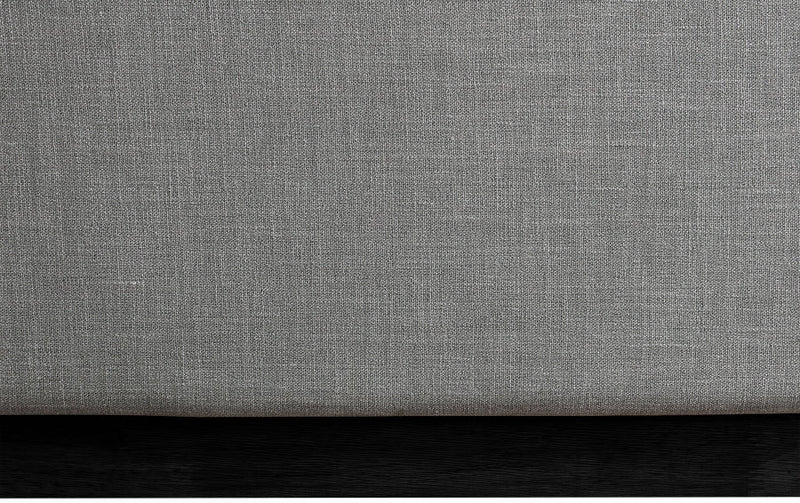 Flynn Linen Textured Fabric Twin Bed Grey - Gate FurnitureTwin Bed