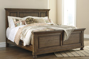 Flynnter Medium Brown Queen Panel Bed - Gate FurnitureQueen Bed