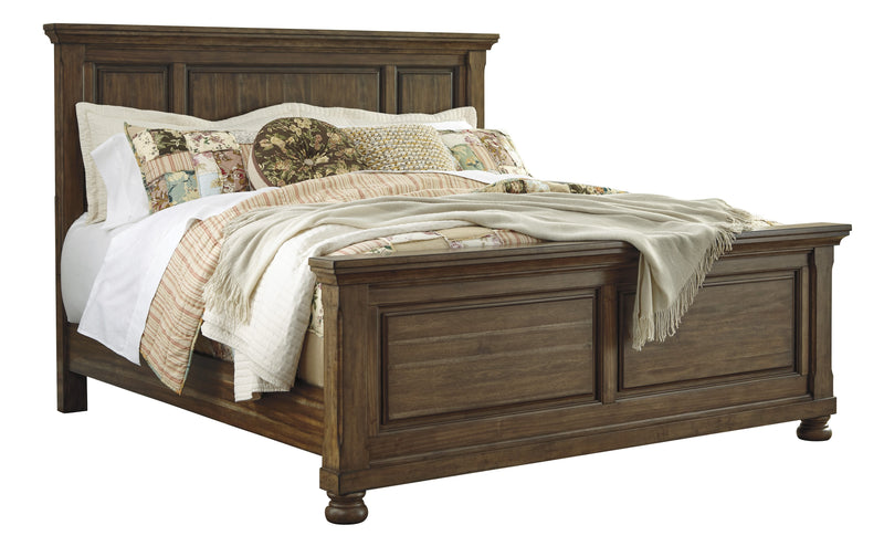 Flynnter Medium Brown Queen Panel Bed - Gate FurnitureQueen Bed