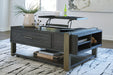 Forleeza Dark Gray Lift-Top Coffee Table - T949-9 - Gate Furniture