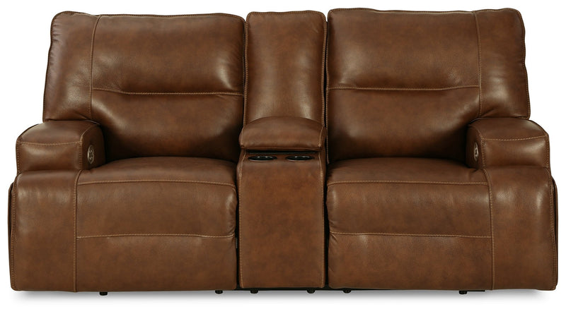 Francesca Power Reclining Loveseat with Console - Gate FurniturePower Reclining Loveseat