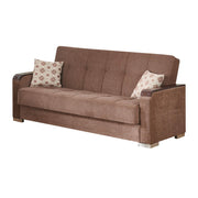 Frankfurt 89 in. Convertible Sleeper Sofa in Brown with Storage - Gate FurnitureSleeper Sofa