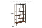 Frankwell Brown/Black Bookcase - Gate FurnitureBookcases