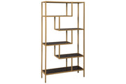 Frankwell Gold Finish Bookcase - Gate FurnitureBookcases