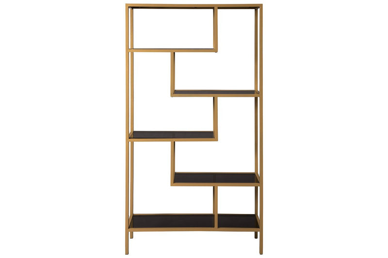 Frankwell Gold Finish Bookcase - Gate FurnitureBookcases