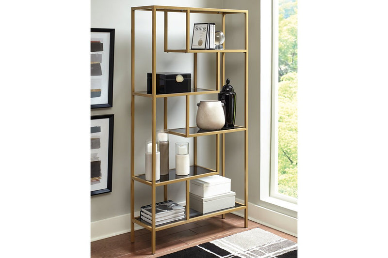 Frankwell Gold Finish Bookcase - Gate FurnitureBookcases