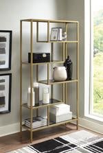 Frankwell Gold Finish Bookcase - Gate FurnitureBookcases