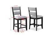 Frey Black/Gray Counter Height Dining Set - Gate FurnitureCounter Height Set