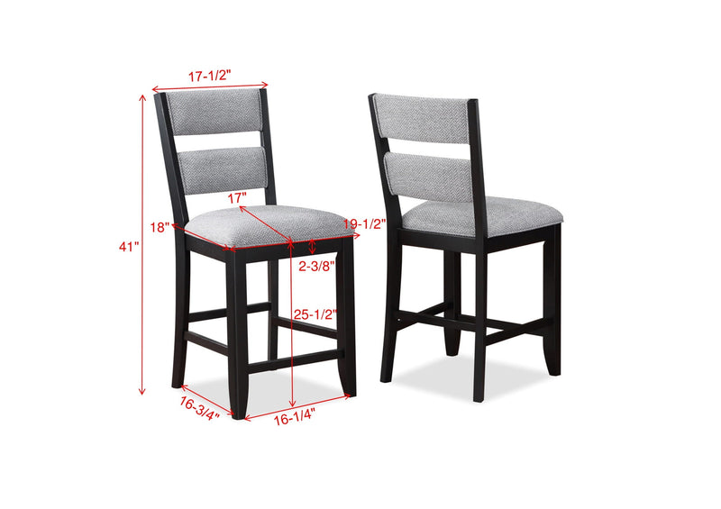Frey Black/Gray Counter Height Dining Set - Gate FurnitureCounter Height Set