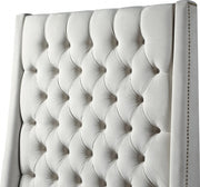 Fritz Velvet King Bed Cream - Gate FurnitureKing Bed