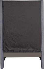 Fritz Velvet Twin Bed Grey - Gate FurnitureTwin Bed