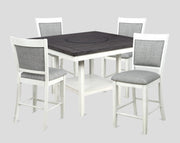 Fulton Chalk/White Counter Height Dining Set - Gate FurnitureCounter Height Set