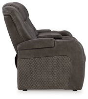 Fyne-Dyme Shadow Power Reclining Loveseat with Console - 3660218