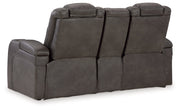 Fyne-Dyme Shadow Power Reclining Loveseat with Console - 3660218