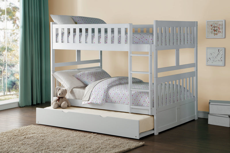 Galen White Full/Full Bunk Bed | B2053 - Gate FurnitureBunk Bed