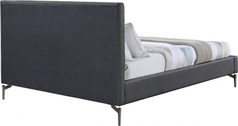 Gallo Vegan Leather Full Bed Grey - GalloGrey-F