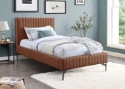 Gallo Vegan Leather Twin Bed Cognac - Gate FurnitureTwin Bed