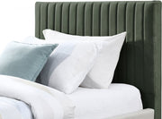 Gallo Vegan Leather Twin Bed Green - Gate FurnitureTwin Bed