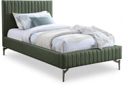 Gallo Vegan Leather Twin Bed Green - Gate FurnitureTwin Bed