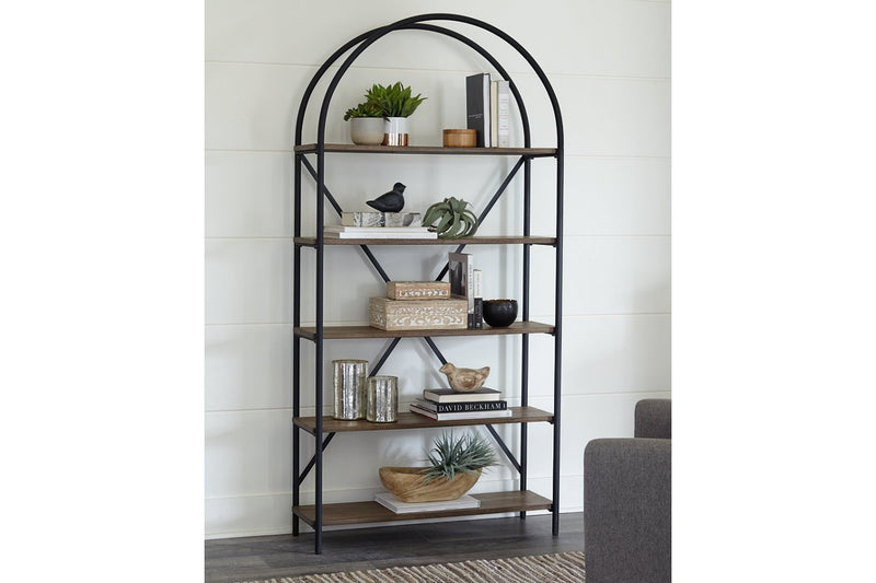 Galtbury Brown/Black Bookcase - Gate FurnitureBookcases