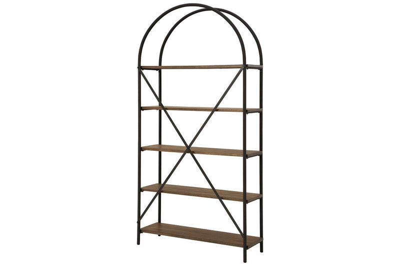 Galtbury Brown/Black Bookcase - Gate FurnitureBookcases