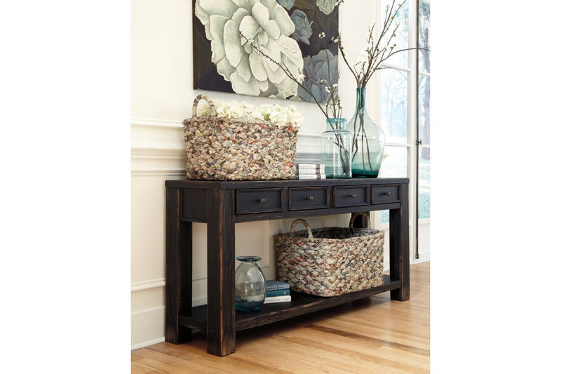 Gavelston Black Sofa/Console Table - Gate FurnitureSofa Table