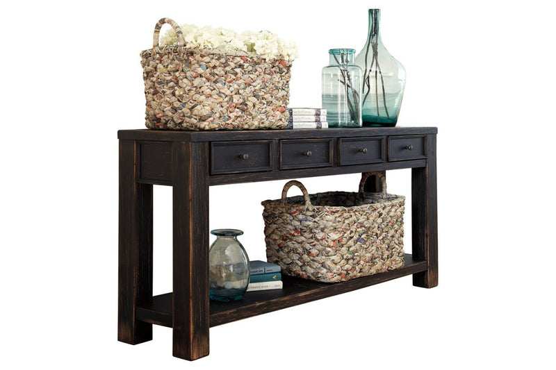 Gavelston Black Sofa/Console Table - Gate FurnitureSofa Table