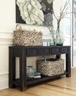 Gavelston Black Sofa/Console Table - Gate FurnitureSofa Table