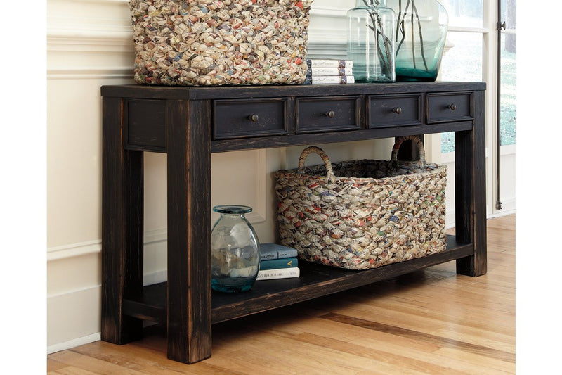 Gavelston Black Sofa/Console Table - Gate FurnitureSofa Table