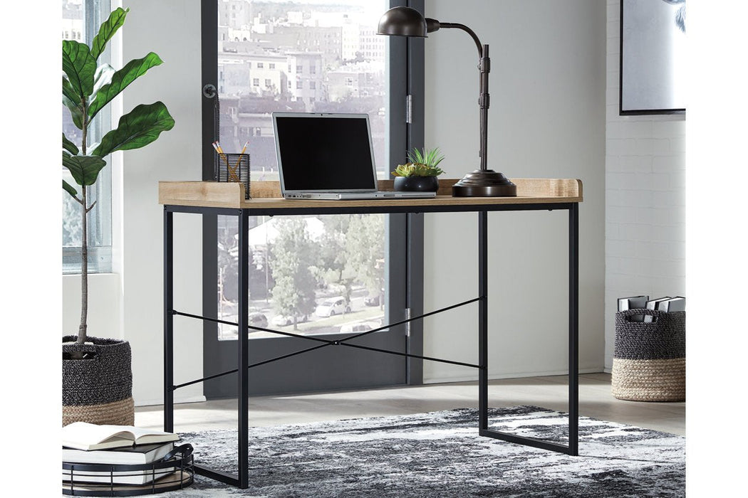 Gerdanet Light Brown/Black 43" Home Office Desk - H320-10 - Gate Furniture