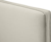 Geri Velvet Full Bed Cream - GeriCream-F