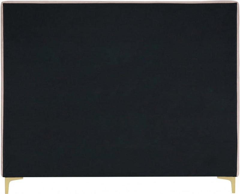 Geri Velvet King Bed Pink - Gate FurnitureKing Bed