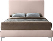 Geri Velvet King Bed Pink - Gate FurnitureKing Bed