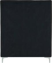 Geri Velvet Twin Bed Black - Gate FurnitureTwin Bed