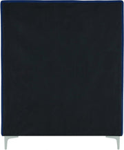 Geri Velvet Twin Bed Blue - Gate FurnitureTwin Bed