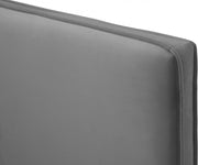 Geri Velvet Twin Bed Grey - Gate FurnitureTwin Bed