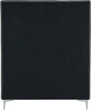 Geri Velvet Twin Bed Grey - Gate FurnitureTwin Bed