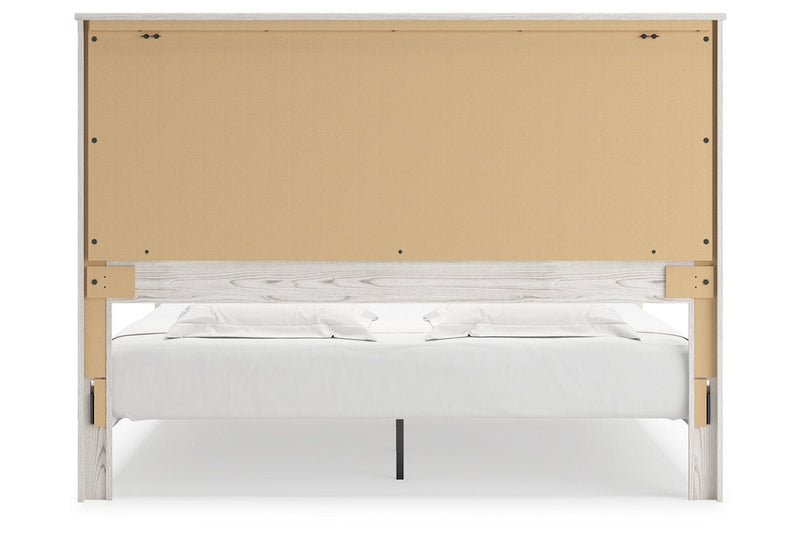 Gerridan White/Gray King Panel Bed - Gate FurnitureKing Bed