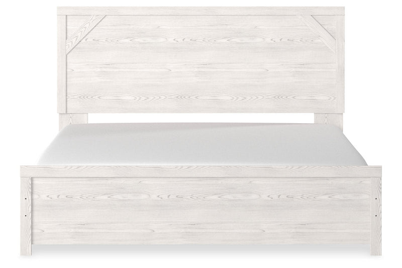 Gerridan White/Gray King Panel Bed - Gate FurnitureKing Bed