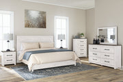Gerridan White/Gray King Panel Bed - Gate FurnitureKing Bed