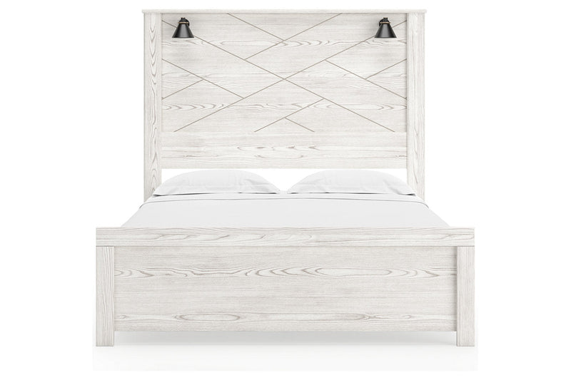 Gerridan White/Gray Queen Panel Bed - Gate FurnitureQueen Bed