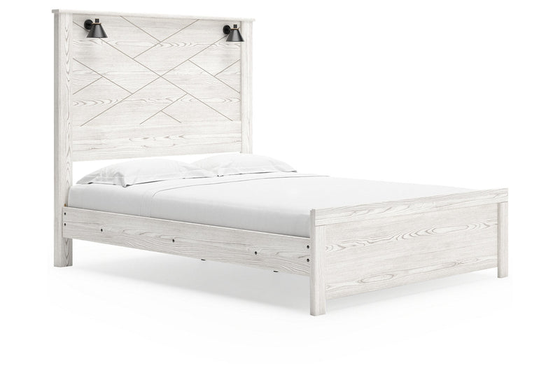 Gerridan White/Gray Queen Panel Bed - Gate FurnitureQueen Bed