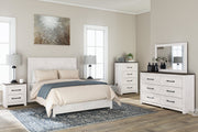 Gerridan White/Gray Queen Panel Bed - Gate FurnitureQueen Bed