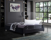 Ghost Velvet King Bed Black - Gate FurnitureKing Bed
