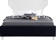Ghost Velvet King Bed Black - Gate FurnitureKing Bed