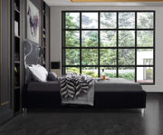 Ghost Velvet Queen Bed Black - Gate FurnitureQueen Bed