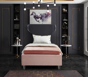 Ghost Velvet Twin Bed Pink - Gate FurnitureTwin Bed